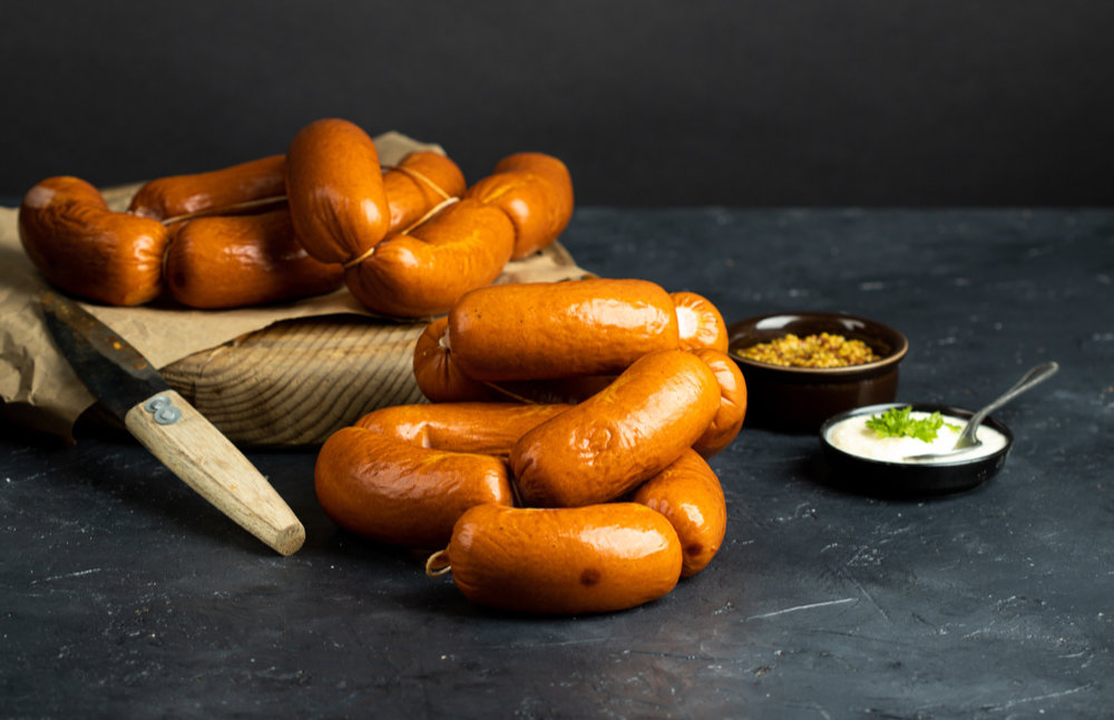 detail Turkey sausages from Podralsko