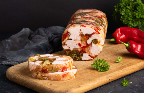  Turkey Meat in Aspic with Broccoli