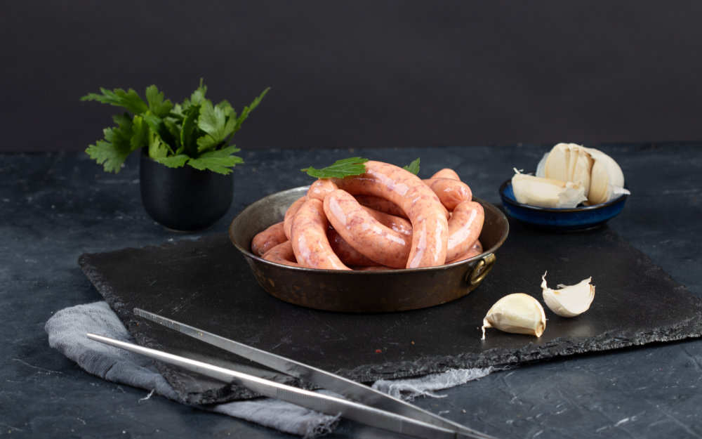 detail Grilling sausage