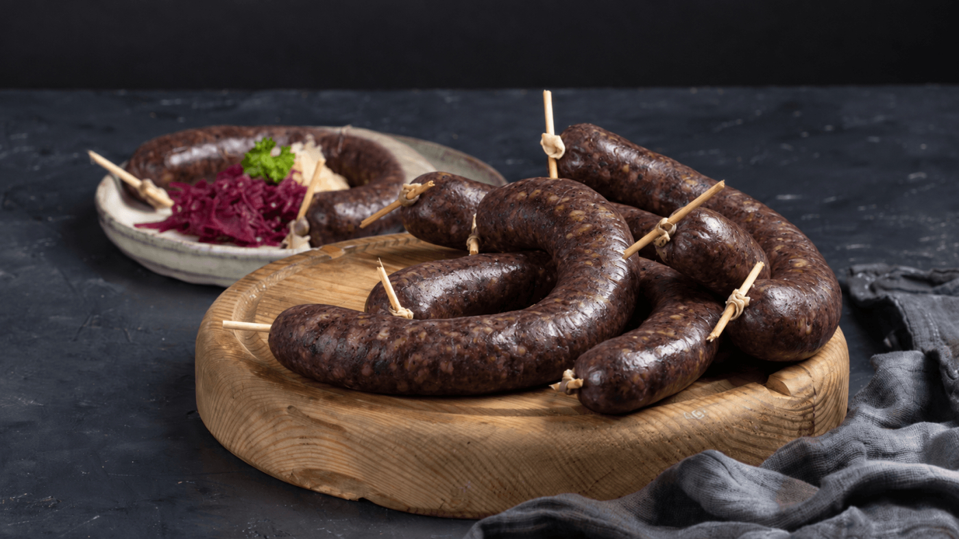 detail Traditional Fiala blood sausage
